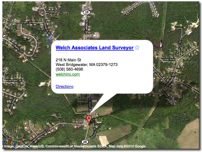 Map to Welch Surveyors